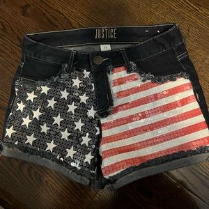Just denim shorts, size 14